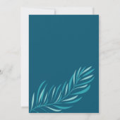 Hochzeitsschrift für tropische Palmen Einladung (Rückseite)