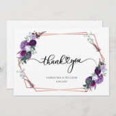 Hochzeitsschrift für Wasserfarben Dankeskarte (Vorne/Hinten)