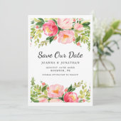 Hochzeitsschrift für Wasserfarben Save The Date (Stehend Vorderseite)