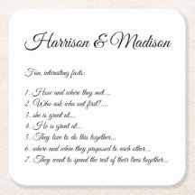 Hochzeitsschrift heißt Couple Fun Fakten elegant