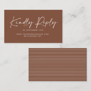 Hochzeitsschrift moderne braune natürliche elegant visitenkarte