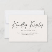 Hochzeitsschrift moderne Schwarz-weiße elegante An Einladung (Vorderseite)