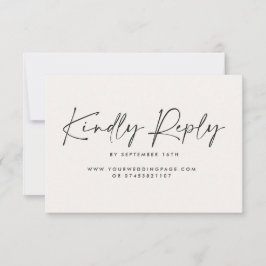 Hochzeitsschrift moderne Schwarz-weiße elegante An Einladung