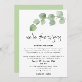 Hochzeitsschrumpfung der modernen Schrift Eukalypt Ankündigung