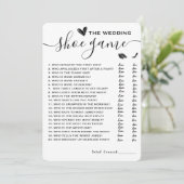 Hochzeitsschuh-Spiel sagte er sagte, sie sagte Ele Einladung (Stehend Vorderseite)