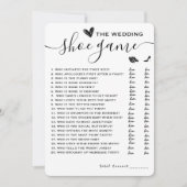 Hochzeitsschuh-Spiel sagte er sagte, sie sagte Ele Einladung (Vorderseite)