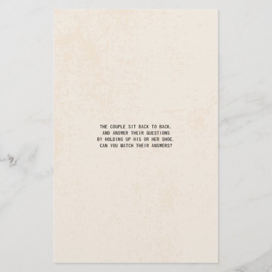 Hochzeitsschuhbrücke oder groom Rustikales Papier (Rückseite)