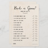 Hochzeitsschuhbrücke oder groom Rustikales Papier (Vorne/Hinten)