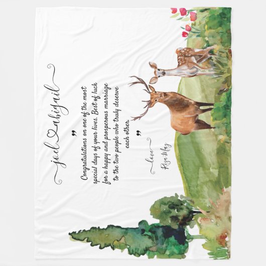 Hochzeitsschuhe mit persönlicher Botschaft Fleecedecke (Vorderseite)