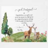 Hochzeitsschuhe mit persönlicher Botschaft Fleecedecke (Vorderseite (Horizontal))