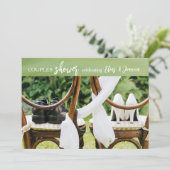 Hochzeitsschuhe Paare Einladung zur Dusche (Stehend Vorderseite)