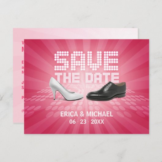 Hochzeitsschuhe - Save the Date Postkarte (Vorne/Hinten)