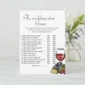 Hochzeitsschuhspiel-Brautparty Dankeskarte (Stehend Vorderseite)