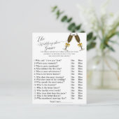 Hochzeitsschuhspiel, Brautparty-Schuhspiel, Postkarte (Stehend Vorderseite)