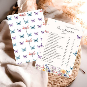 Hochzeitsschuhspiel Garden Butterfly Party Card Ankündigung