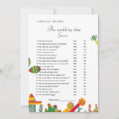 Hochzeitsschuhspiel-Taco über Liebe-Party-Spielkar Ankündigung (Vorderseite)