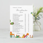 Hochzeitsschuhspiel-Taco über Liebe-Party-Spielkar Ankündigung (Stehend Vorderseite)