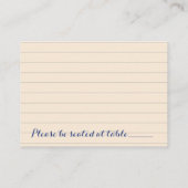 Hochzeitsschulen in Blau und Orange Chemistry - Pl Platzkarte (Rückseite)