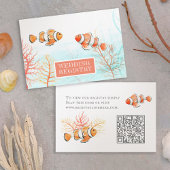 Hochzeitsschutzkarte für Fische in Aquarellen RSVP Karte