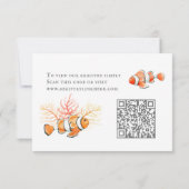 Hochzeitsschutzkarte für Fische in Aquarellen RSVP Karte (Rückseite)