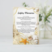 Hochzeitsschutzmaßnahmen für das Sandschloss Begleitkarte (Stehend Vorderseite)