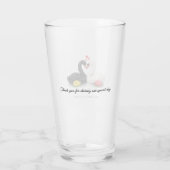 Hochzeitsschwan benutzerdefinierter Dankeschön-Gla Glas (Rückseite)