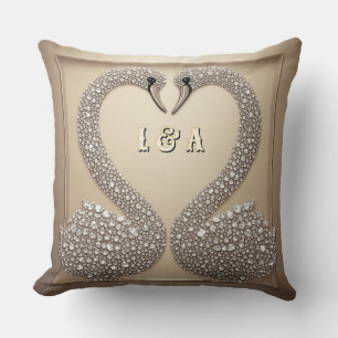 Hochzeitsschwan Diamant inspirierter Kristall Kissen