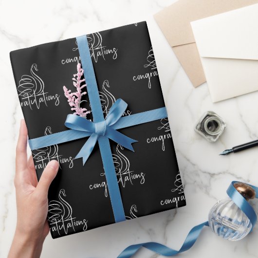 Hochzeitsschwan Gratulationen Geschenkpapier (Schenken)