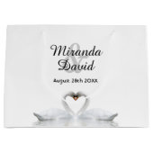 Hochzeitsschwäne Große Geschenktüte (Vorderseite)