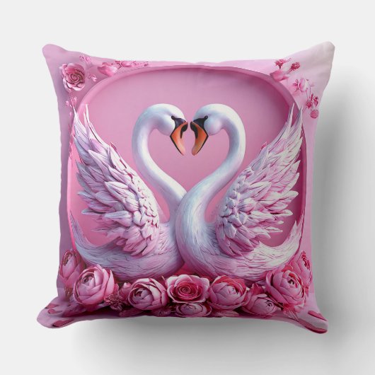Hochzeitsschwäne Kissen (Vorderseite)