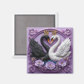 Hochzeitsschwäne Magnet (Vorderseite/Rückseite)