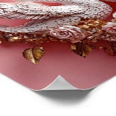 Hochzeitsschwäne Poster (Ecke)