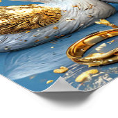 Hochzeitsschwäne Poster (Ecke)