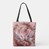 Hochzeitsschwäne Tasche (Rückseite)