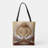 Hochzeitsschwäne Tasche (Rückseite)