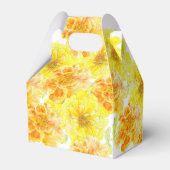 Hochzeitsschwanze Blume Aquarellgelb Geschenkschachtel (Rückseite)
