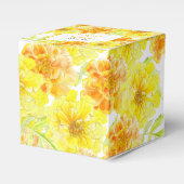 Hochzeitsschwanze Blume Aquarellgelb Geschenkschachtel (Vorderseite)