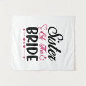 HochzeitsSchwester der Braut Wandteppich (Vorderseite (Horizontal))