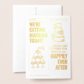 Hochzeitsschwöre der Luxuszeitung, seine Hochzeits Folienkarte (Rückseite mit Umschlag)