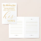 Hochzeitsschwöre der Luxuszeitung, seine Hochzeits Folienkarte (Anzeige)