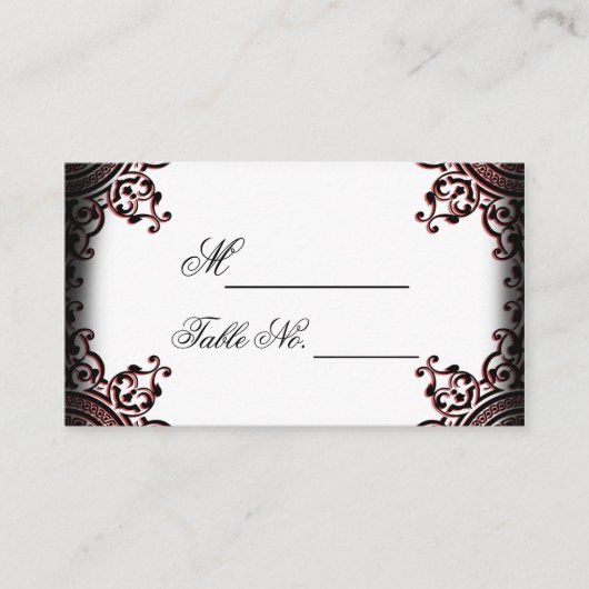 Hochzeitsscroll-Platzkarte Platzkarte (Vorderseite)