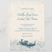 Hochzeitssee der Liebe Einladung (Vorne/Hinten)