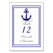 Hochzeitssegelände Tischnummer (Vorderseite)