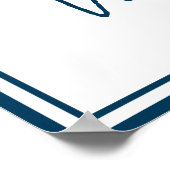 Hochzeitssegelboot Poster (Ecke)