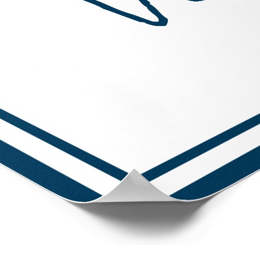 Hochzeitssegelboot Poster (Ecke)