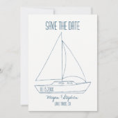 Hochzeitssegelboot - Save the Date (Vorderseite)