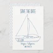 Hochzeitssegelboot - Save the Date (Vorne/Hinten)