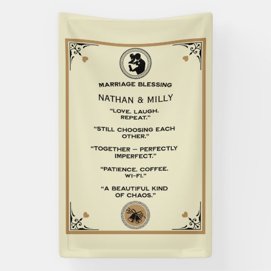 Hochzeitssegen-Geschenk Banner (Vertikal)