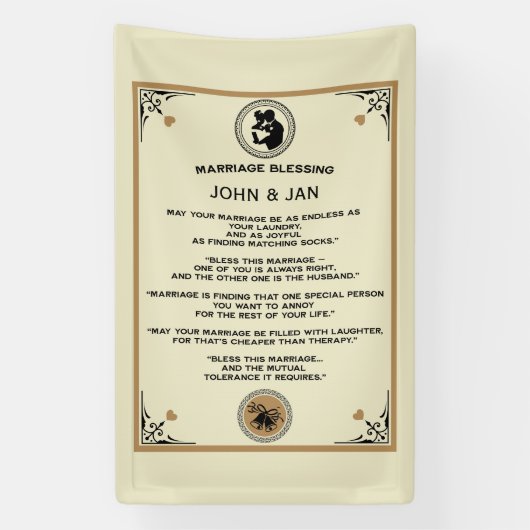 Hochzeitssegen-Geschenk Banner (Vertikal)