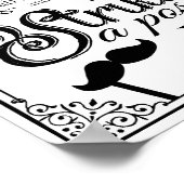 Hochzeitssegler-Foto-Standschild schwarz-weiß Poster (Ecke)